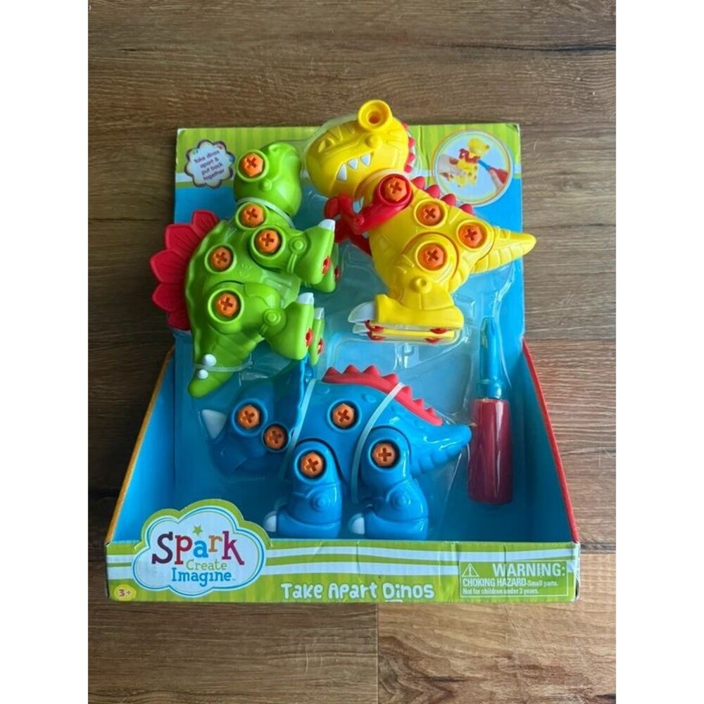 Spark Imagination 4 Piece Take Apart & Build Dinosaur Toys